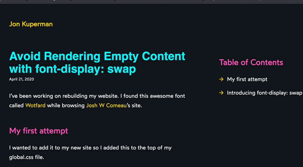 Jittery content but no flash!.