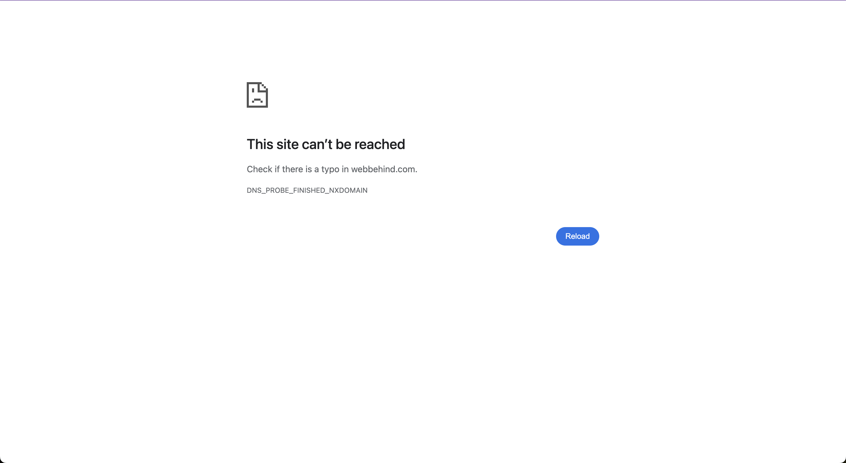 web behind website is gone